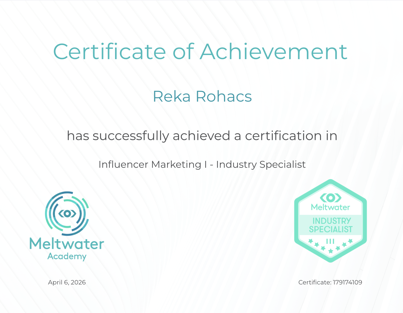 Meltwater Influencer Marketing Certification