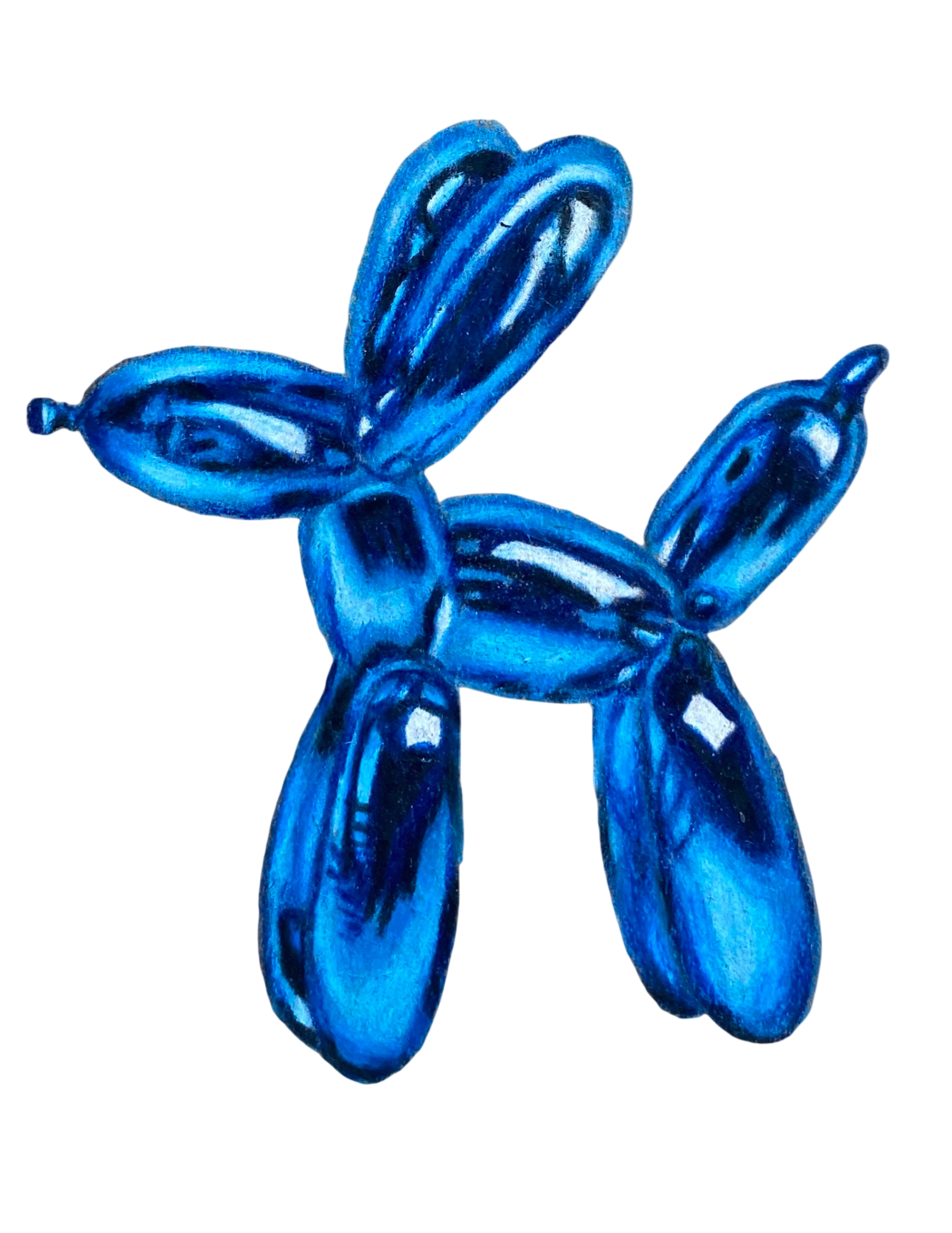 blue balloon dog sculpture