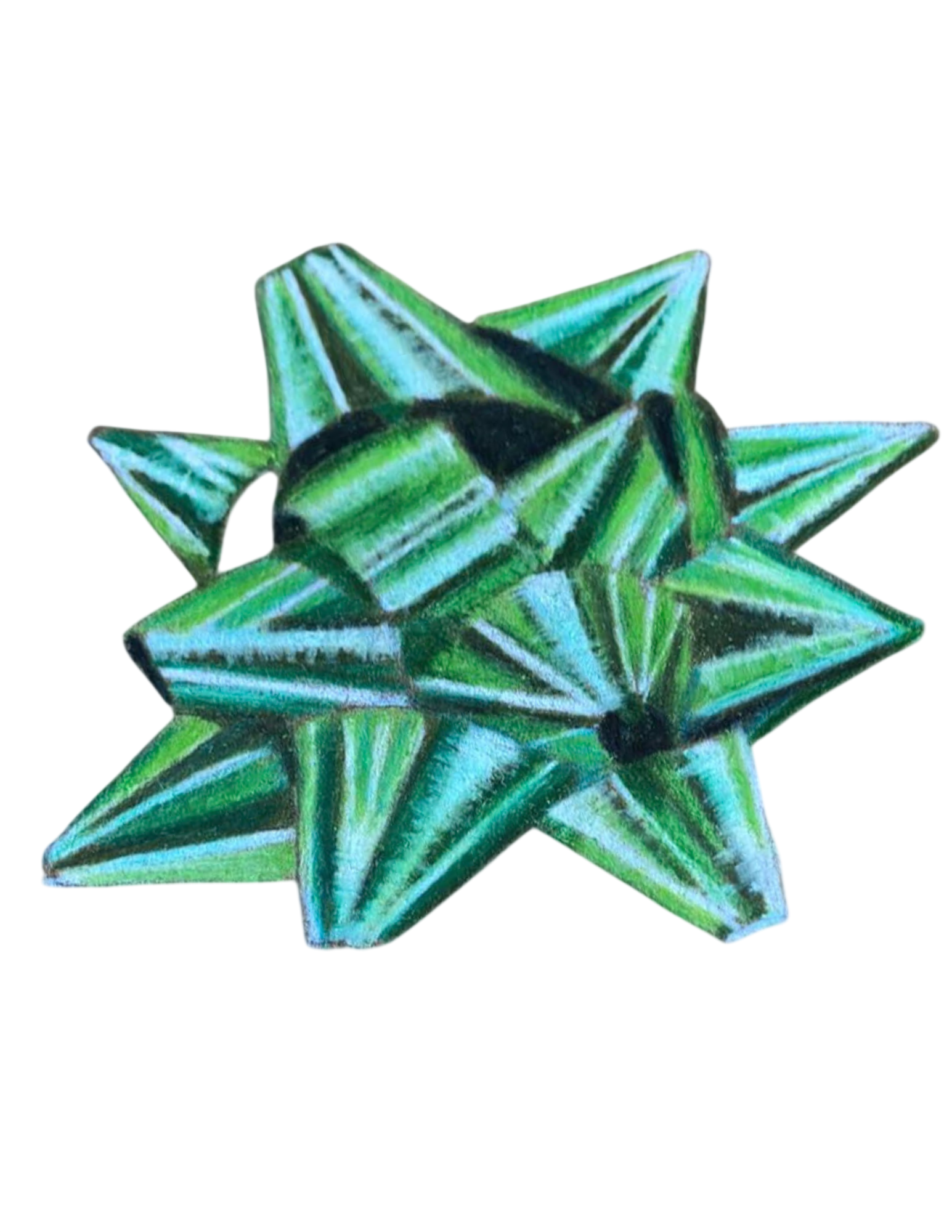 geometric green giftwrap artwork