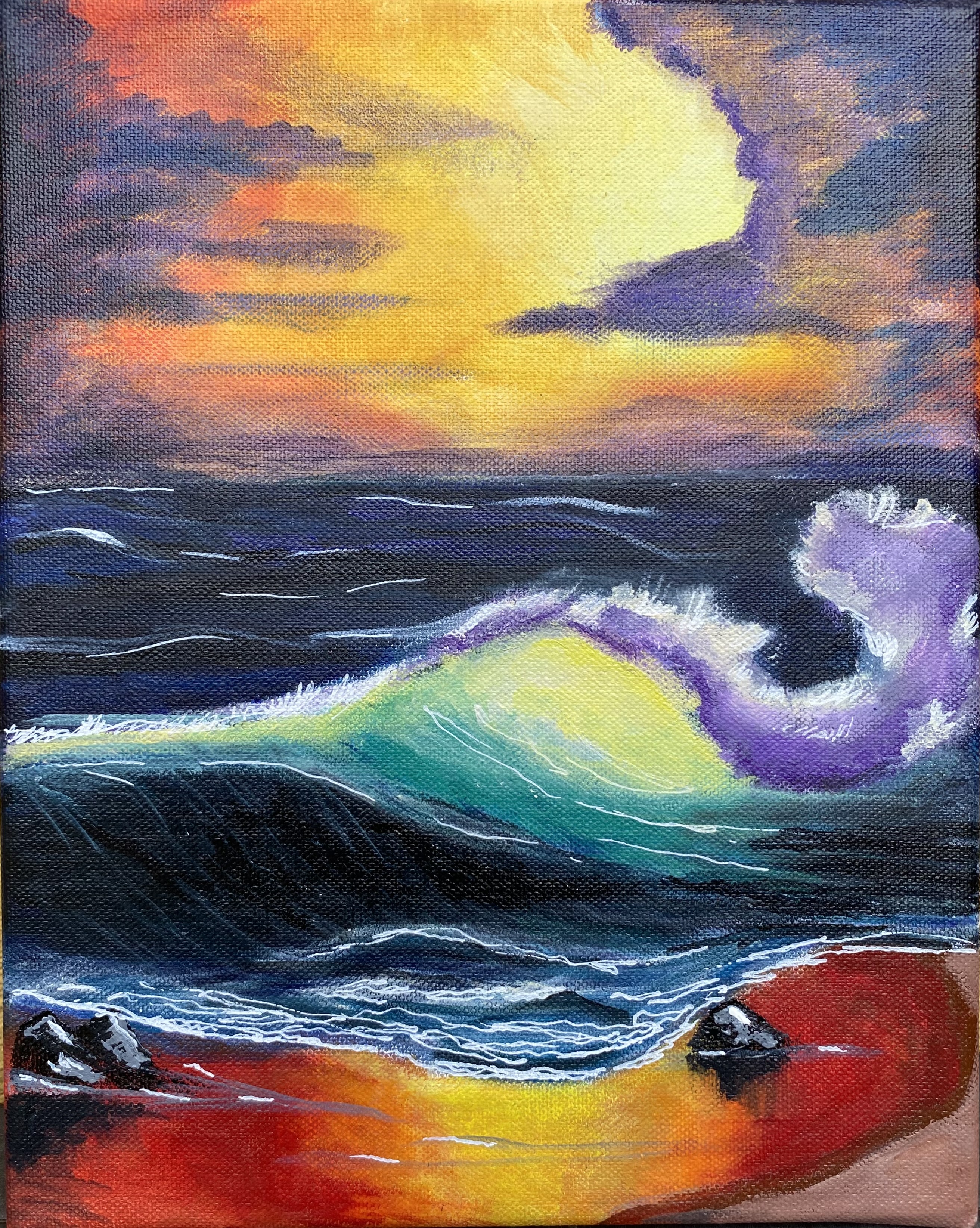 abstract wave artwork in motion